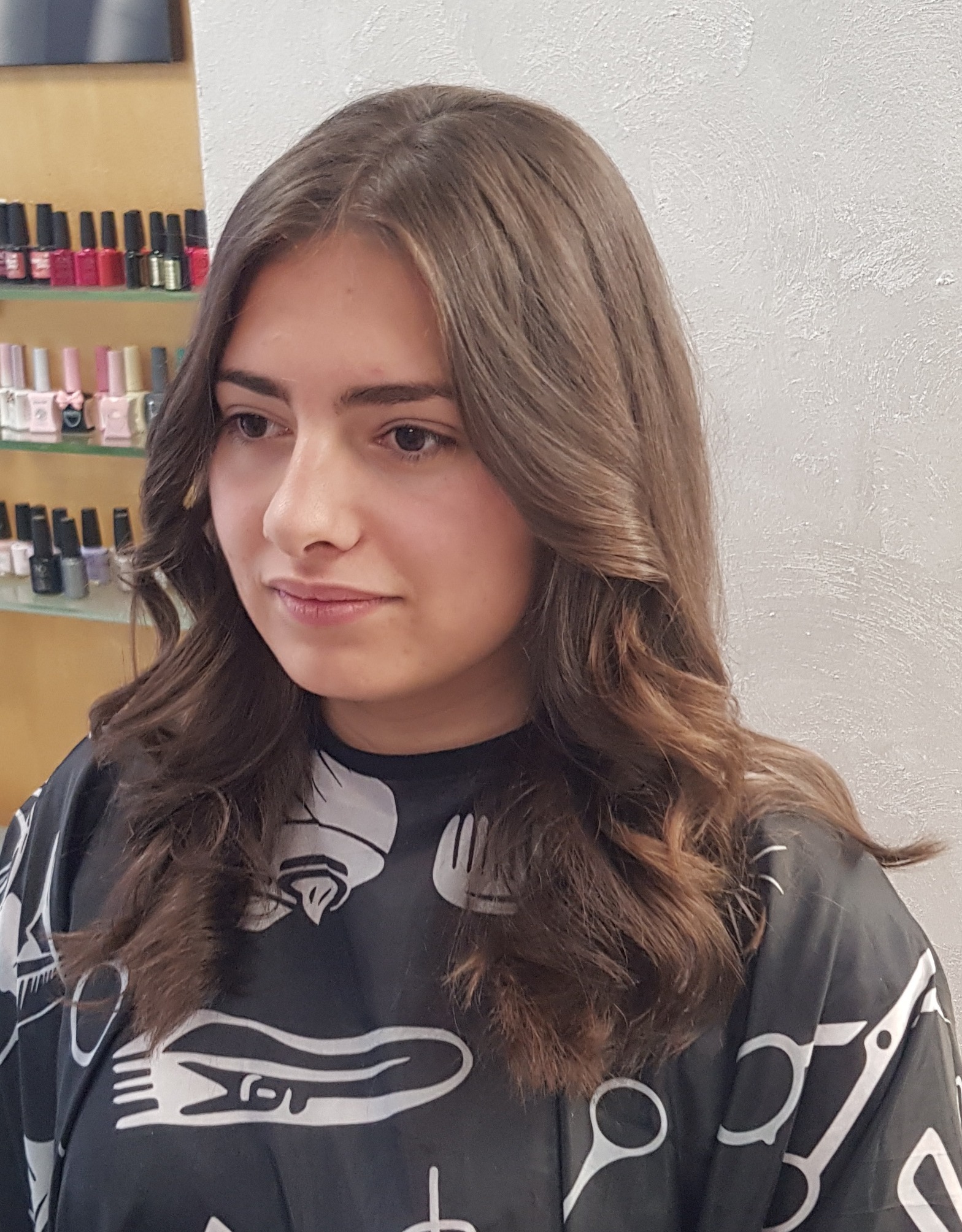 Blow-dry + flat iron / Long hair